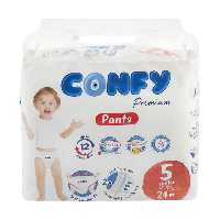 پوشک شورتی سایز 5 بسته 24 عددی کانفی confy
