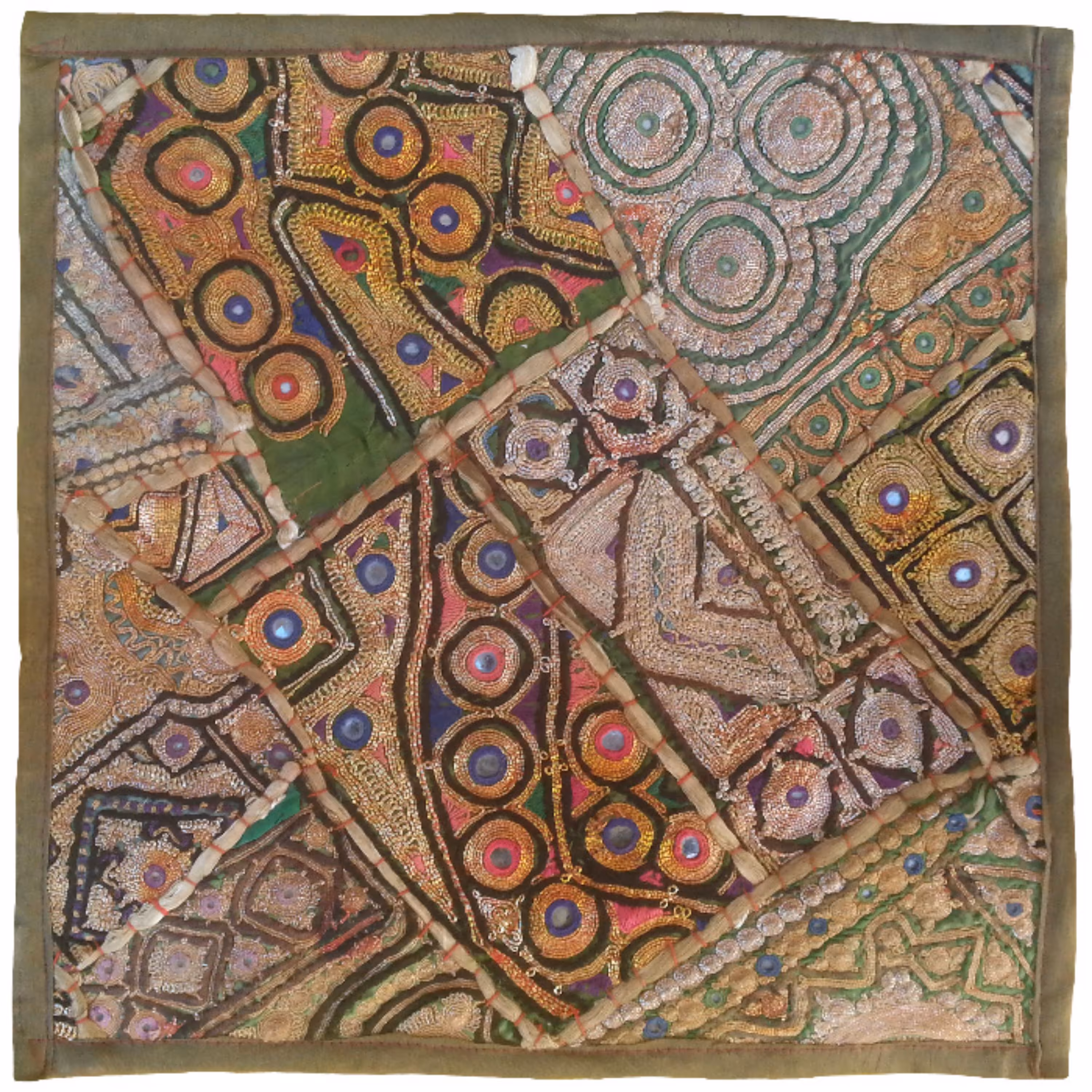 وسط میزی کوچک عسلی سوزن دوزی گلابتون کد QUZAR31