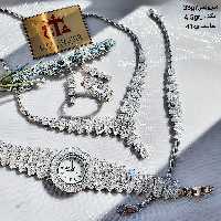 سرویس مارسا جواهری نقره عیار 925 آبکاری طلا کپی طلا و رنگ ثابت 
