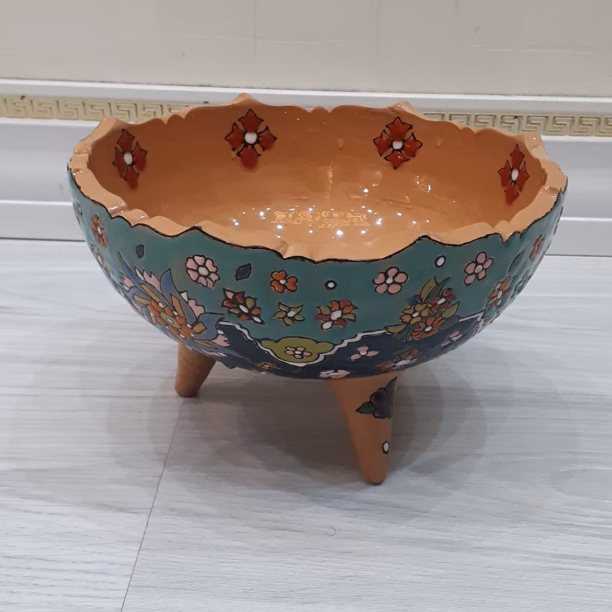 آجیل خوری ، شکلات خوری میناکاری روی سفال 