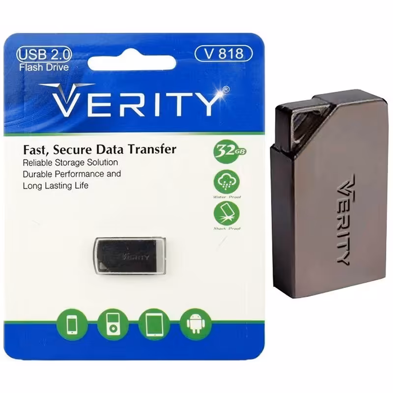 فلش 32 گیگ USB2.0 وریتی مدل  V818 گارانتی آسان سرویس