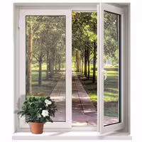 استیکر سه بعدی ژیوار طرح پنجره و باغ