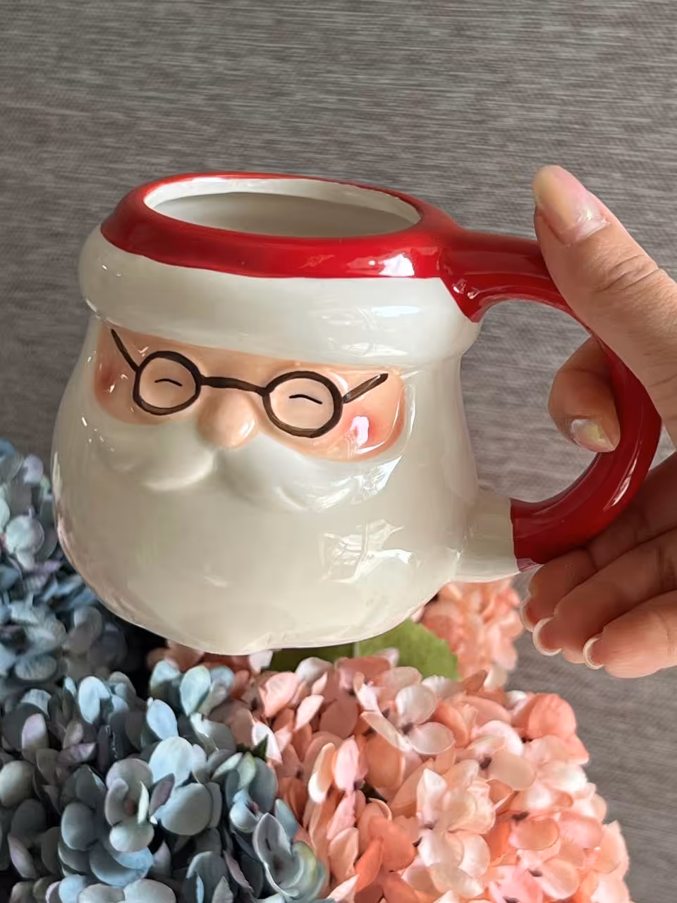 ماگ فانتزی کریسمسی طرح بابانوئل عینکی کد 4320