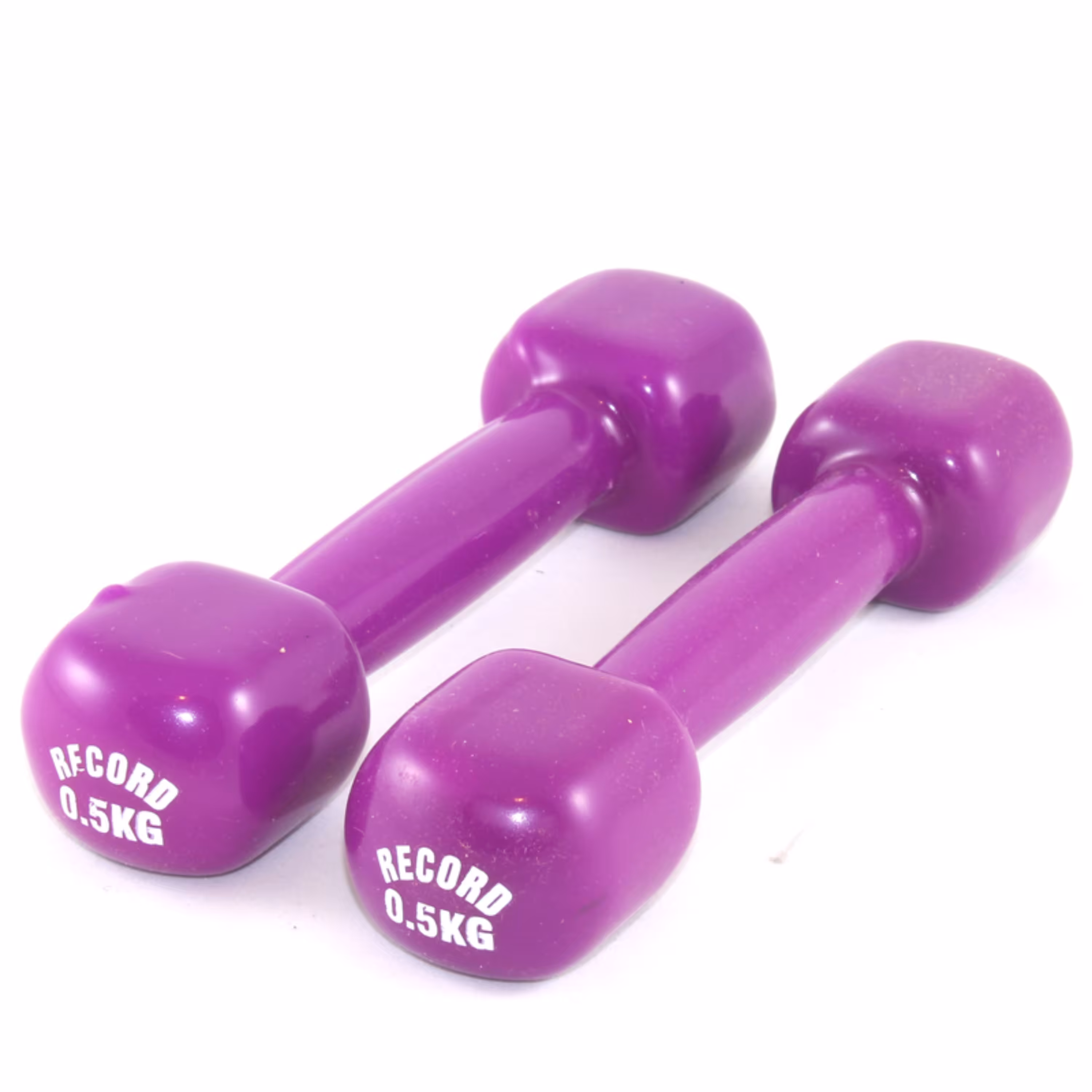 دمبل نیم کیلویی برند رکورد جفتی رنگ بنفش
