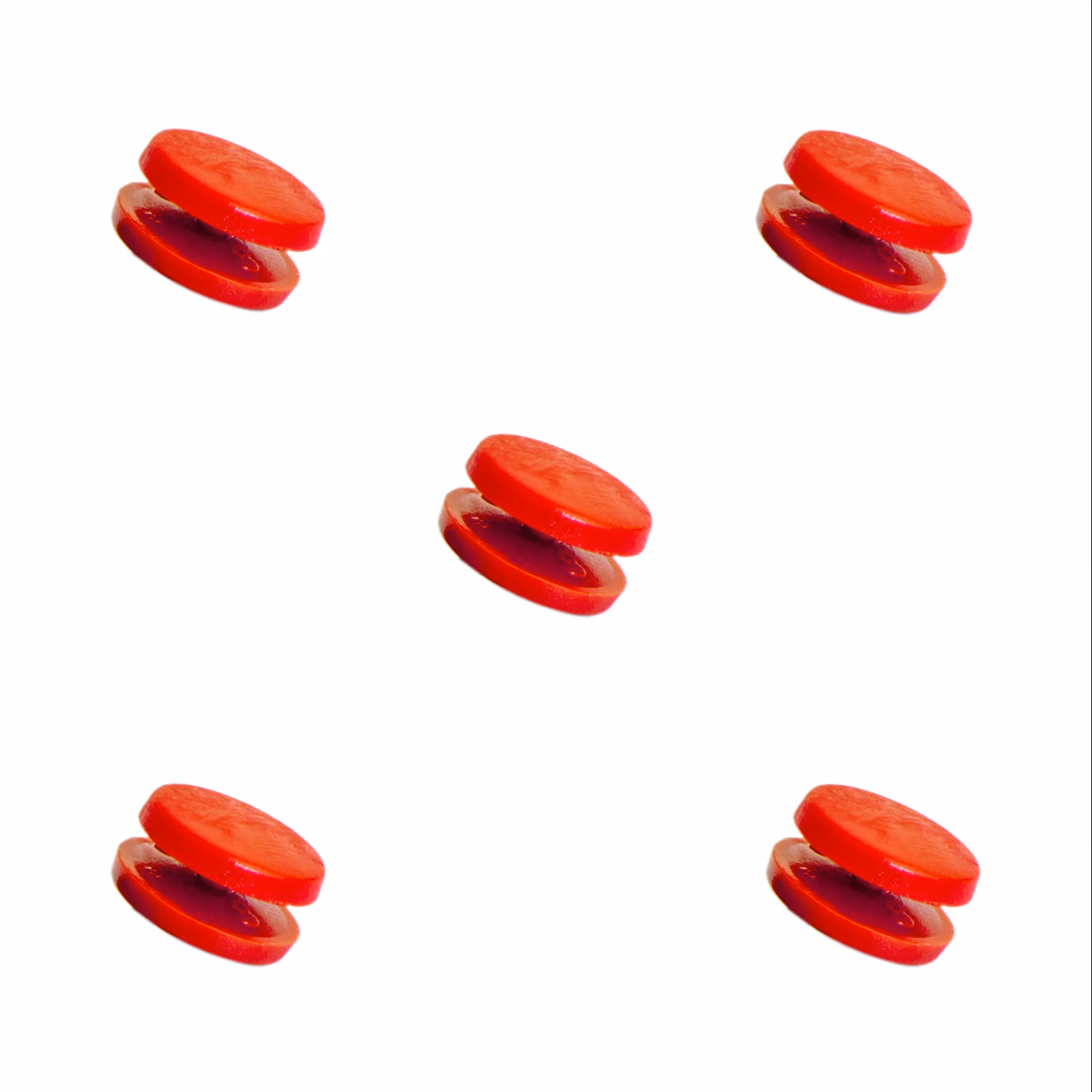 دکمه نگهدارنده آویز کمربند بر روی نوار به رنگ قرمز بسته 5 عددی