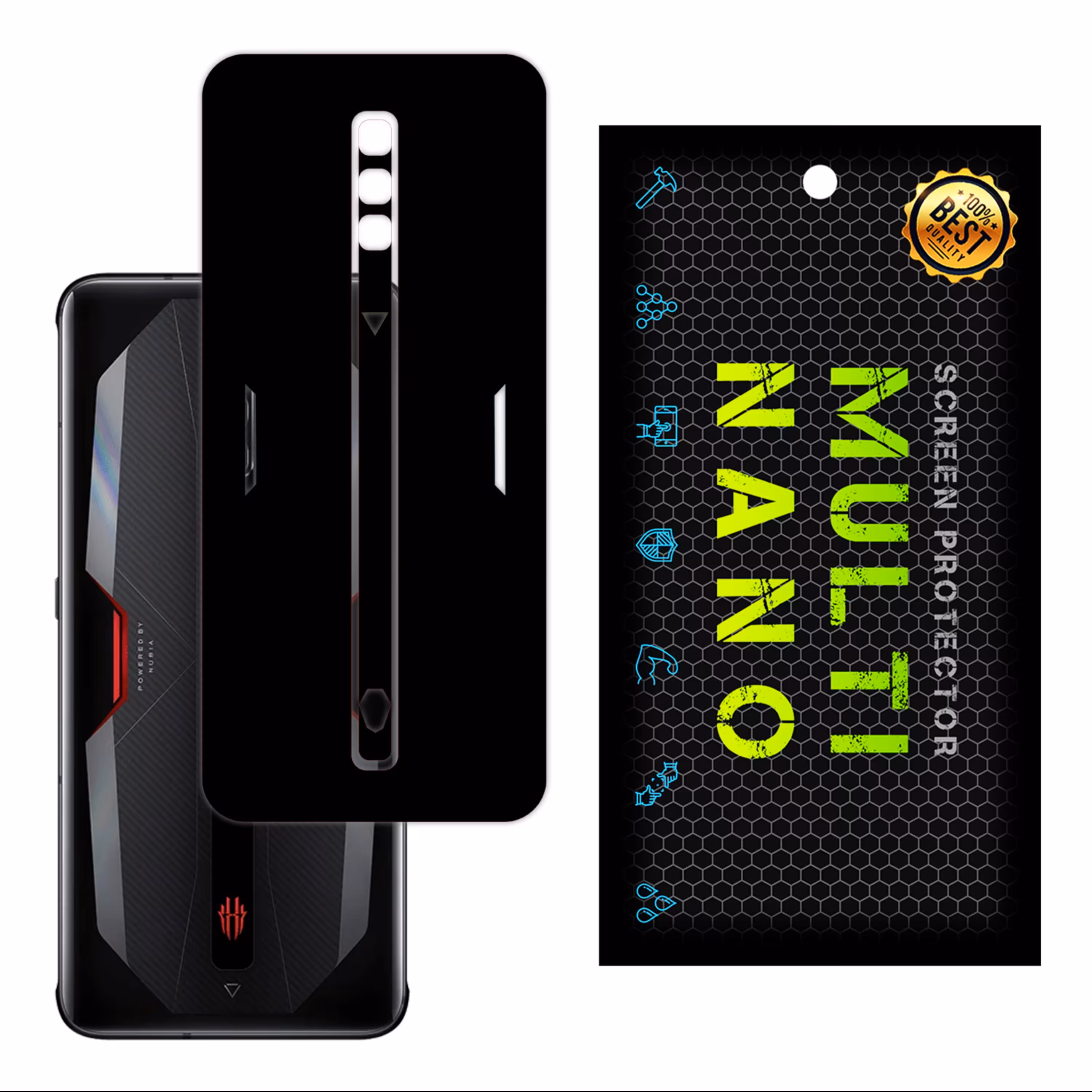 برچسب پوششی MultiNano مدل X-F1M-Black   موبایل زد تی ایی Nubia Red Magic 6 Pro 