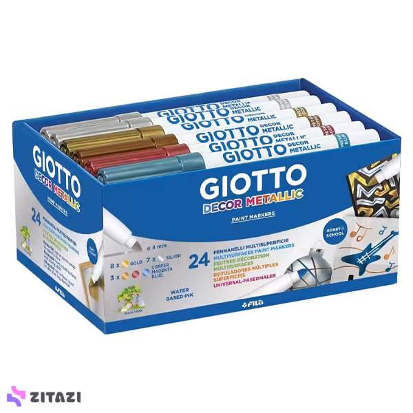 ماژیک 24 رنگ جیوتو Giotto مدل DECOR METAL