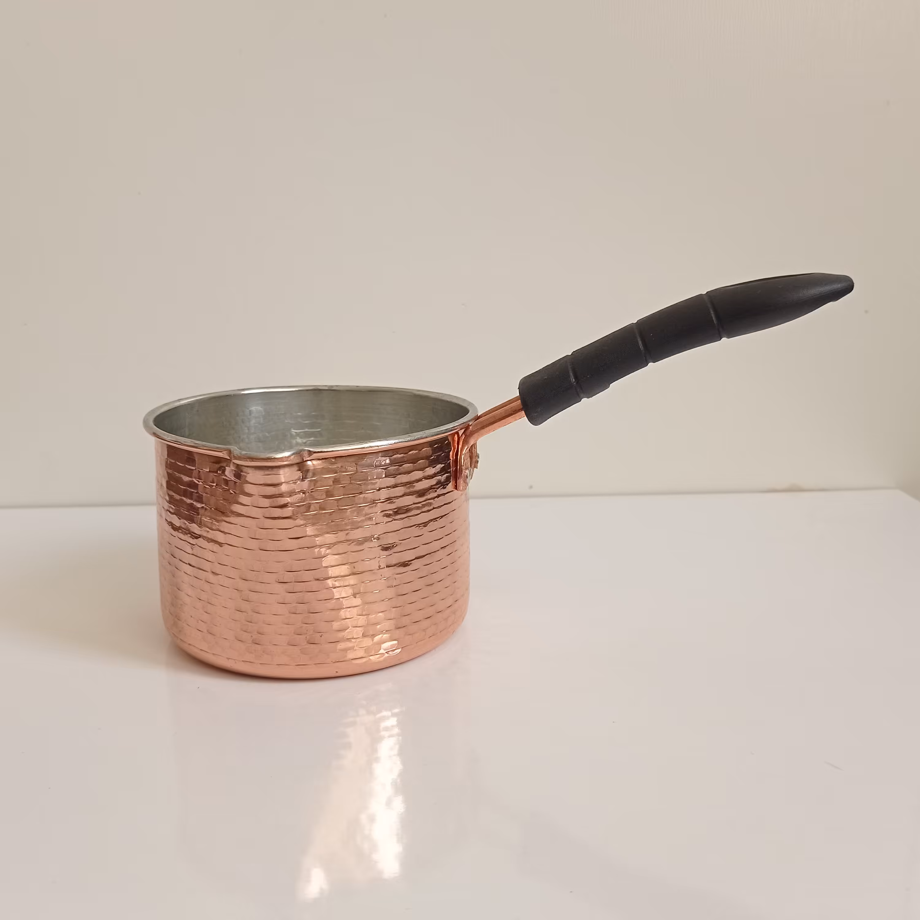 شیر جوش مسی سایز یک دسته پلاستیکی نانو