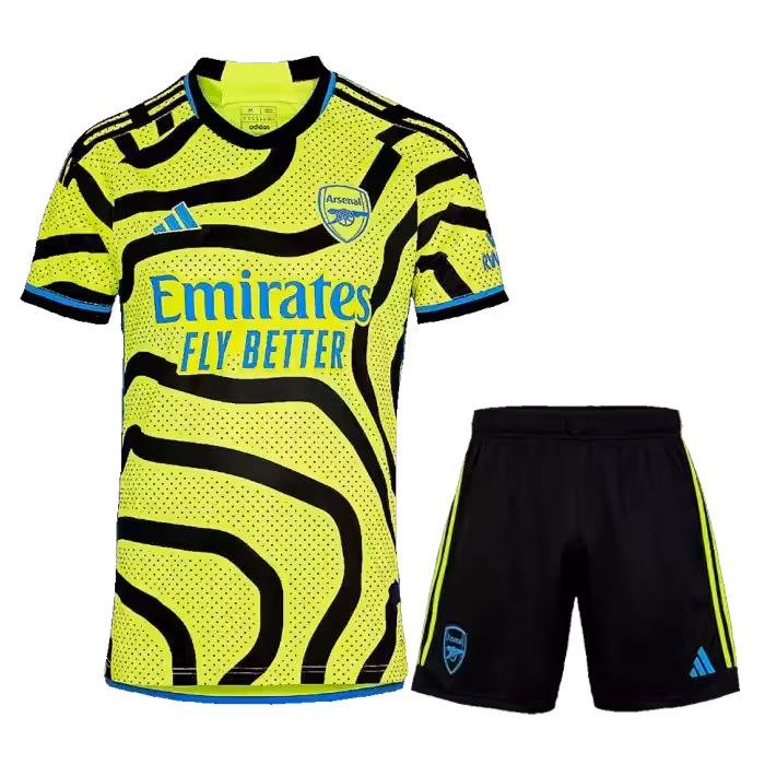 کیت دوم پلیری آرسنال 2024 ست پیراهن و شورت با لوگوی ژله ای و تایلندی