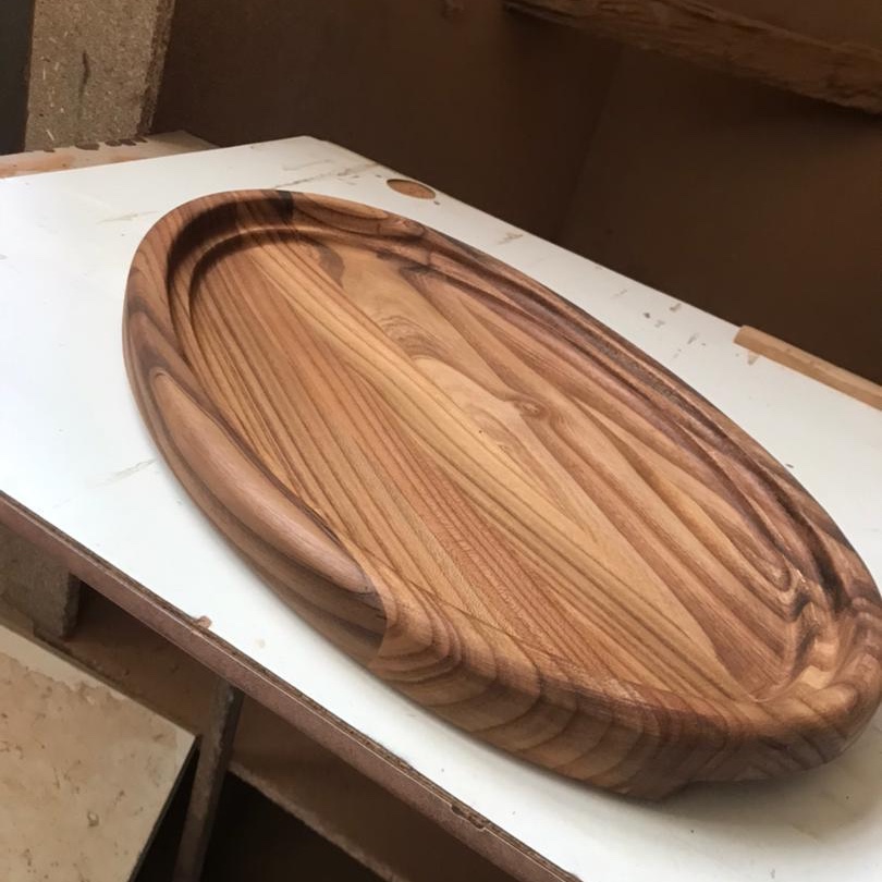 سینی بیضی چوب سنجد