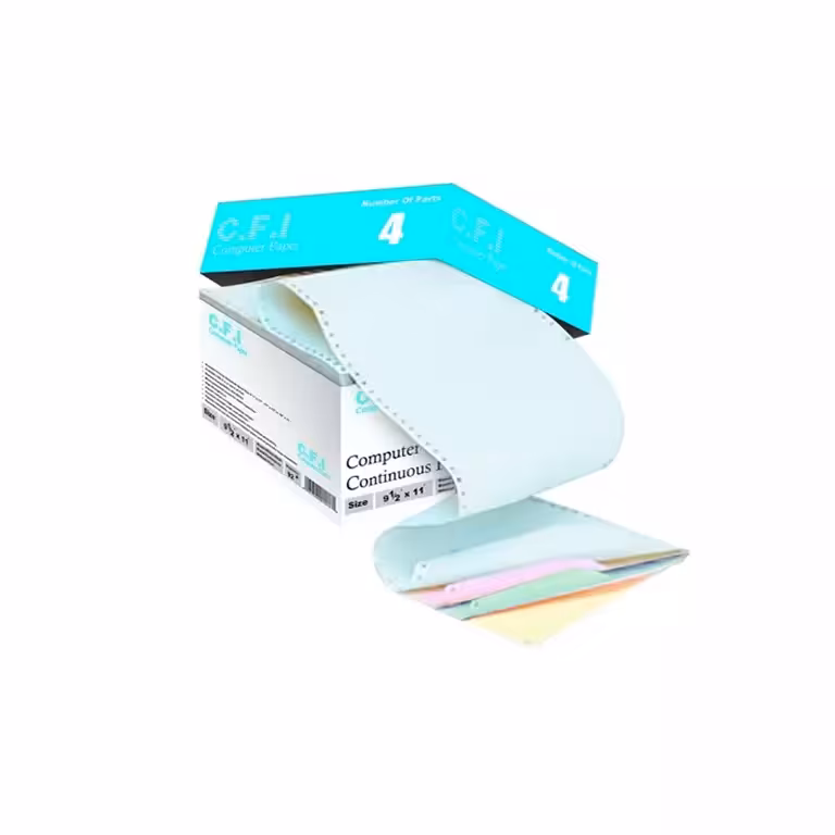 کاغذ(فرم پیوسته) 80 ستونی چهار نسخه