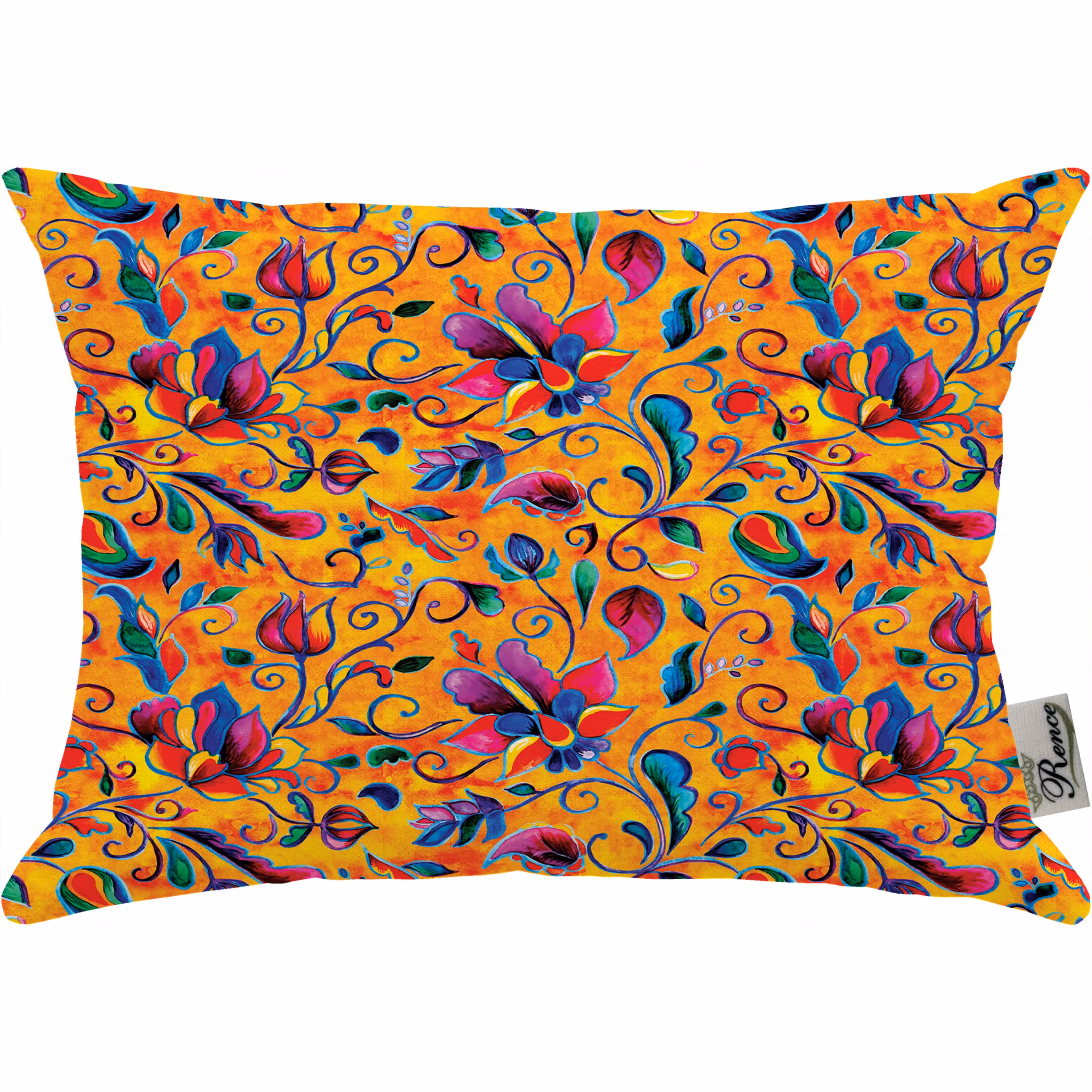 کاور کوسن مبل مخمل طرح گل سایز 33 در 47 مدل C2-10814 شرکت رنس