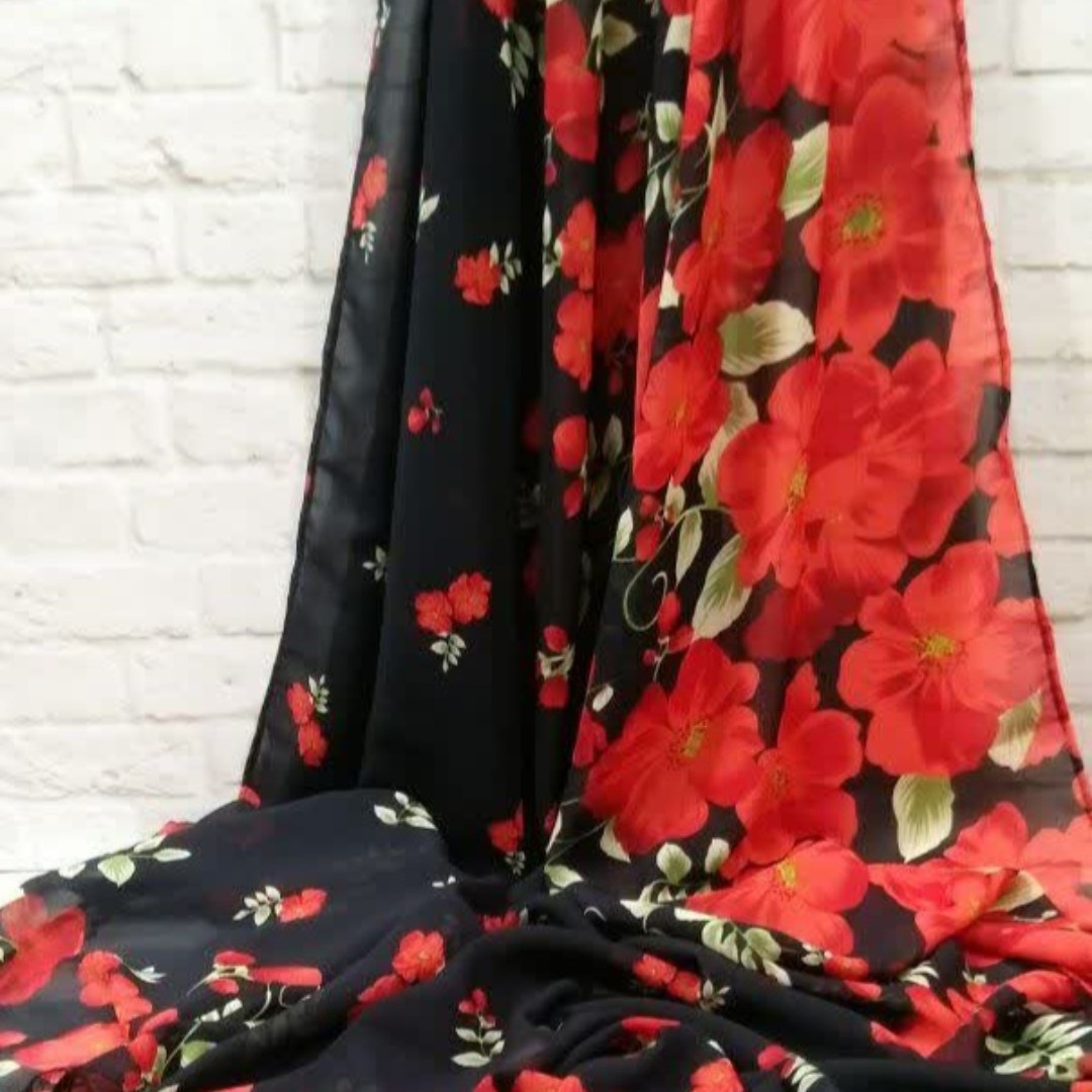 روسری و ساق دست کوتاه حریر اعلا و طرح زیباو کاربردی