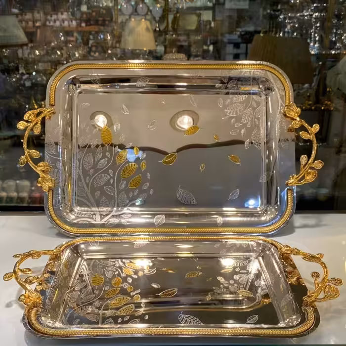 سینی استیل 2 سایز وارداتی