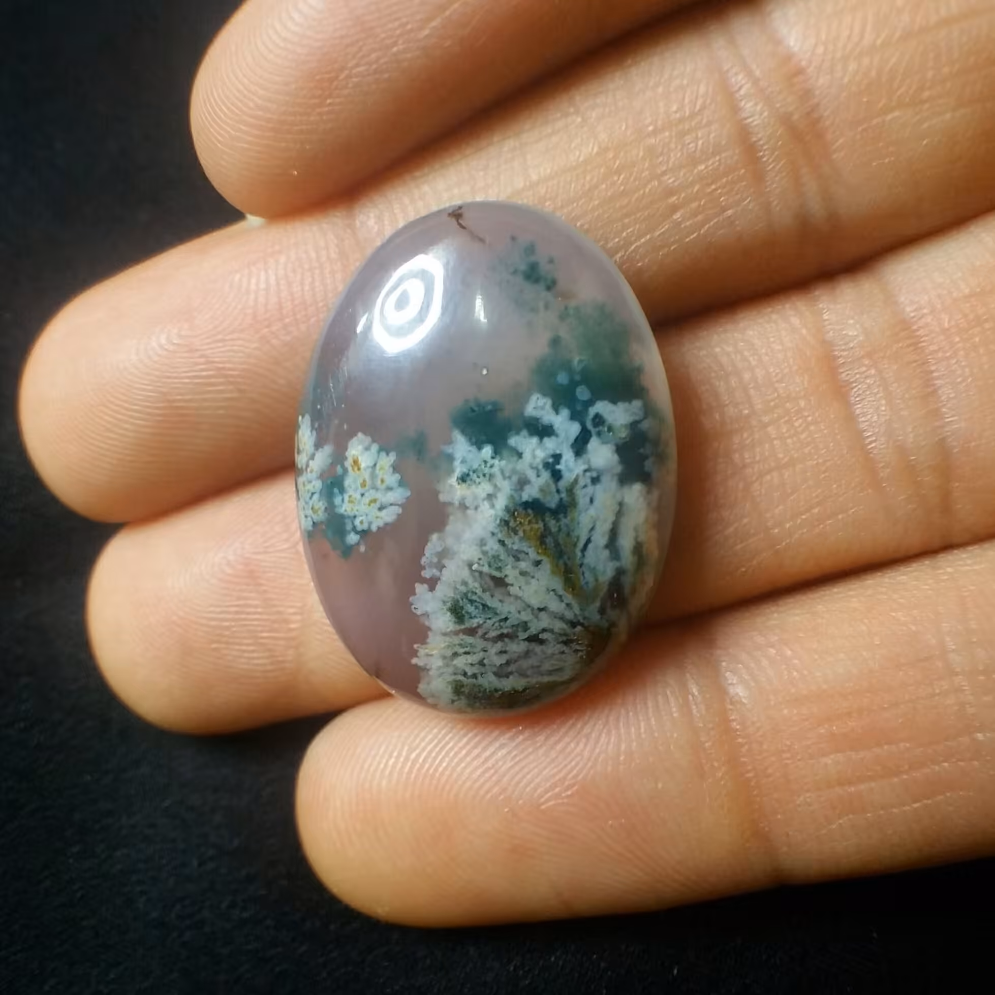 نگین شجر شکوفه هفت رنگ دو طرف پولیش خاص و بسیار زیبا شاهکار خلقت