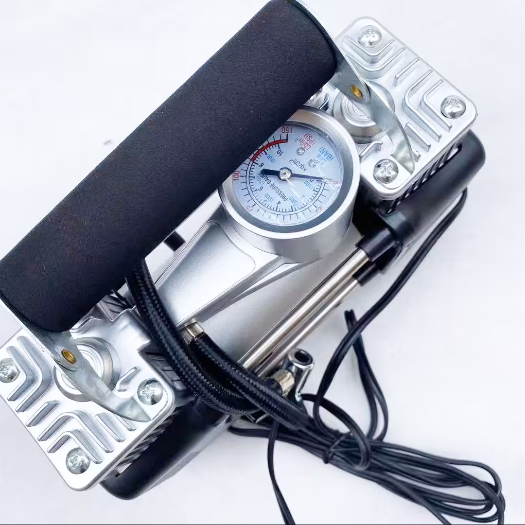 پمپ هوای برقی دو سیلندری خودرو، 12 ولت، قابل حمل، مناسب  خودروهای آفرودی