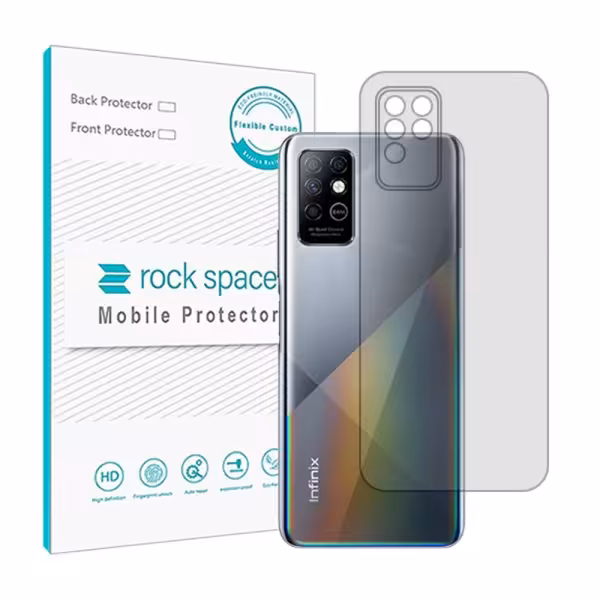 گلس محافظ پشت گوشی اینفینیکس Note 8 مدل نانو هیدروژل شفاف برند راک اسپیس کد 11125S