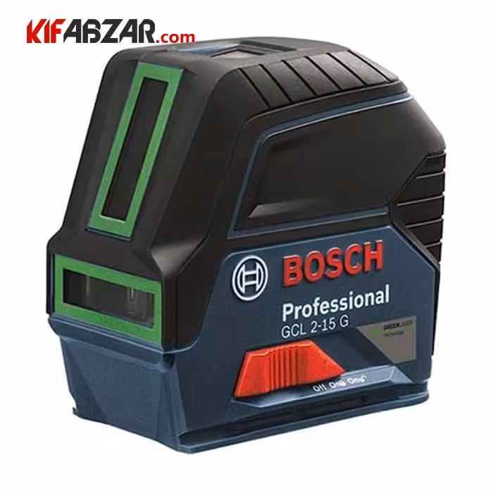تراز لیزری دو خط نقطه زن نور سبز بوش مدل GCL 2-15 G