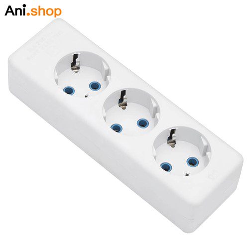 پریز 3 خانه با محافظ ایمنی بدون کابل کد 106
