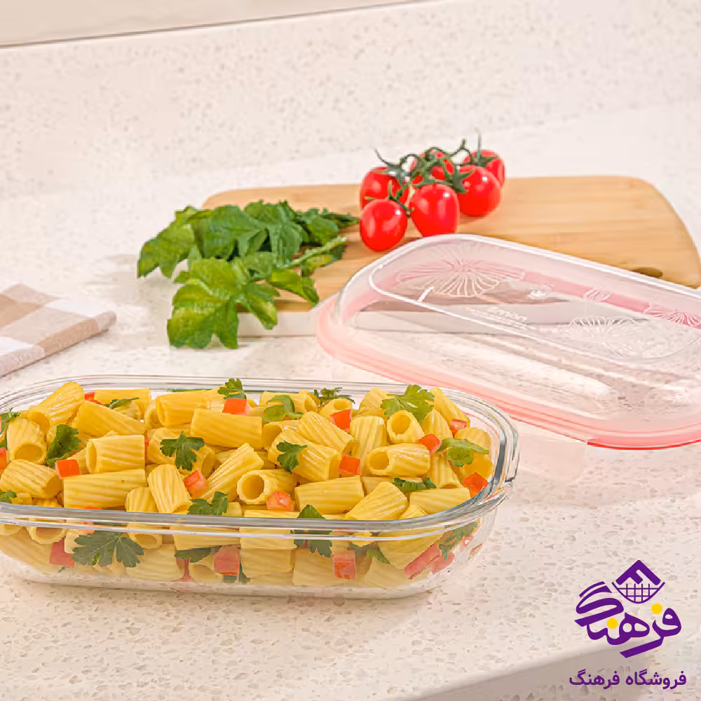 ظرف شیشه ای 900 میلی لیتر لیمون