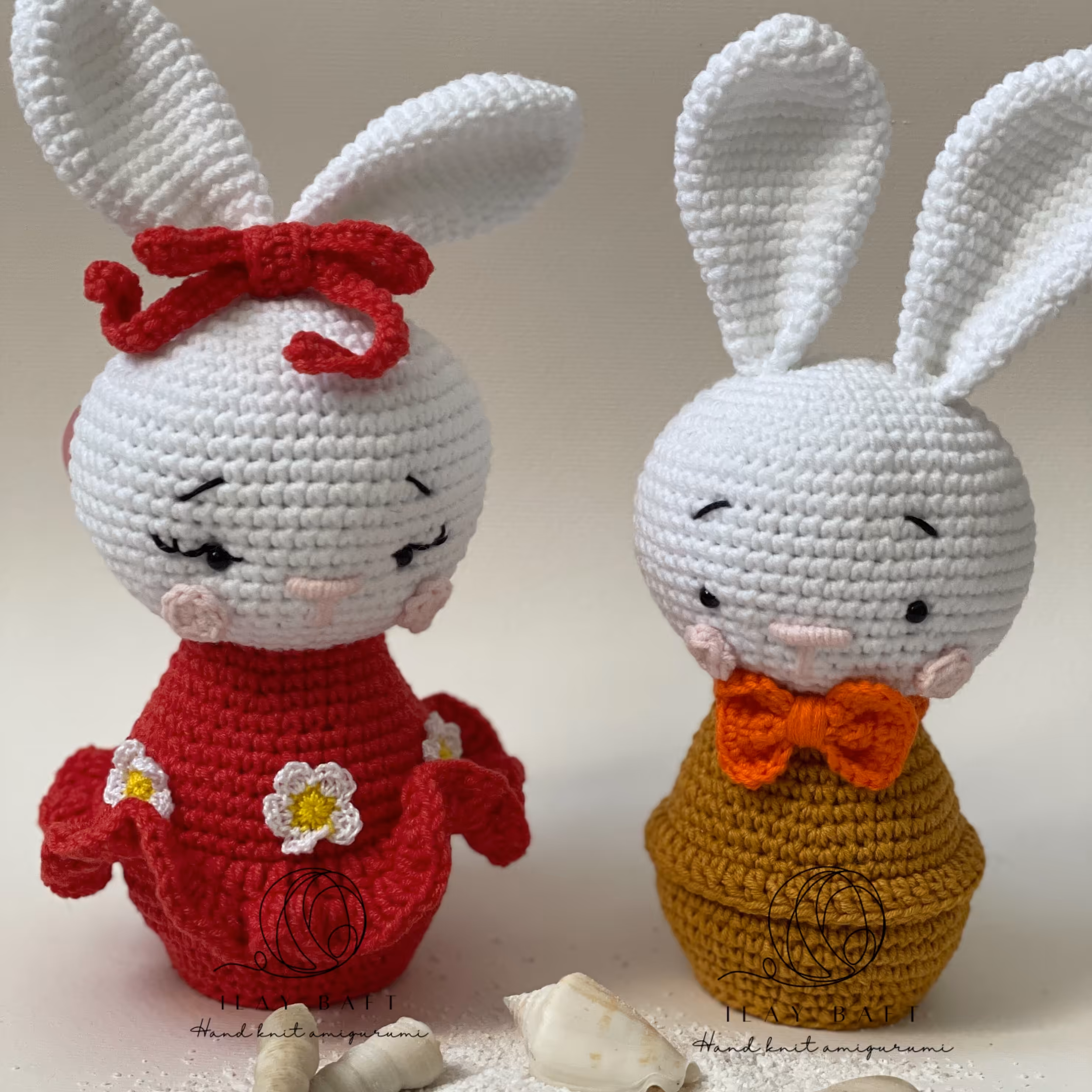 عروسک خرگوش کوچولو،بافته شده با کاموا ترک،پرشده باالیاف ضد حساسیت