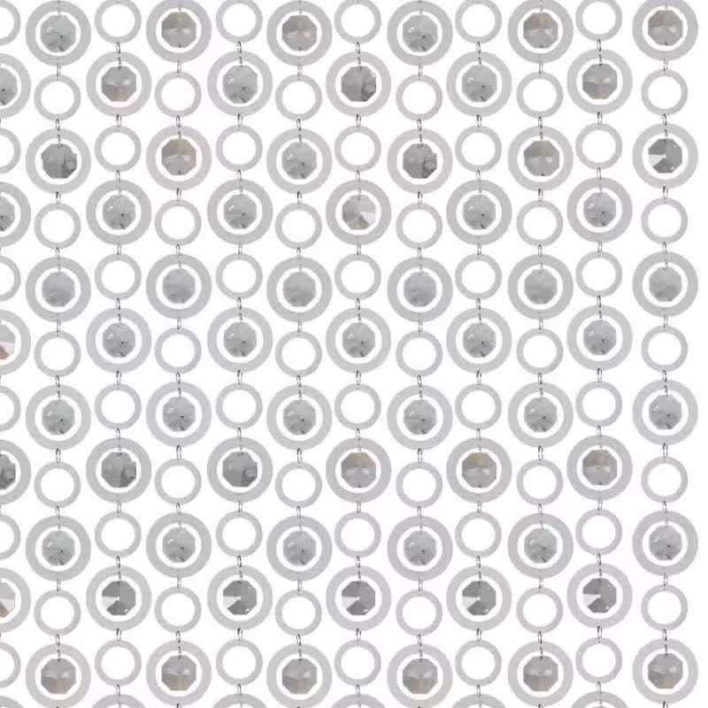 پرده آویز ترکیبی چوب و کریستال مدل رویا عرض75  ارتفاع 300 سانتیمتر(سفید)