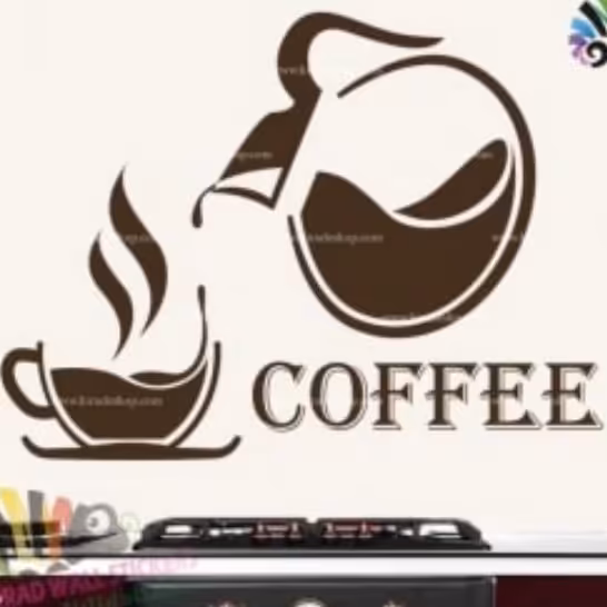 آینه دکوراتیو مولتی استایل،طرح قهوه ،در دورنگ طلایی و نقره ای، ابعاد 30 سانت