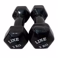 دمبل 2 کیلویی جفتی قرمز و مشکی و بنفش