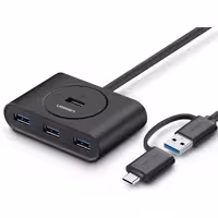 پاور هاب یو اس بی و تایپ سی 4 پورت یوگرین مدل CR113 40850