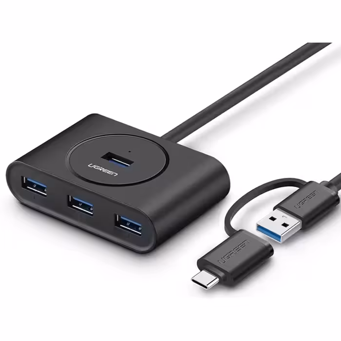 پاور هاب یو اس بی و تایپ سی 4 پورت یوگرین مدل CR113 40850