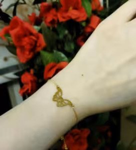 دستبند آسانسوری با پلاک پروانه