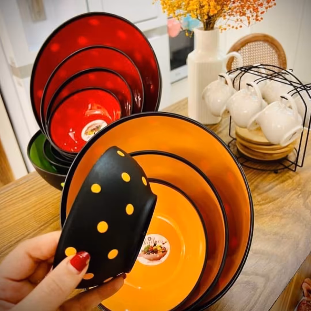  کاسه خالدار  هایلوکس 4 عددی