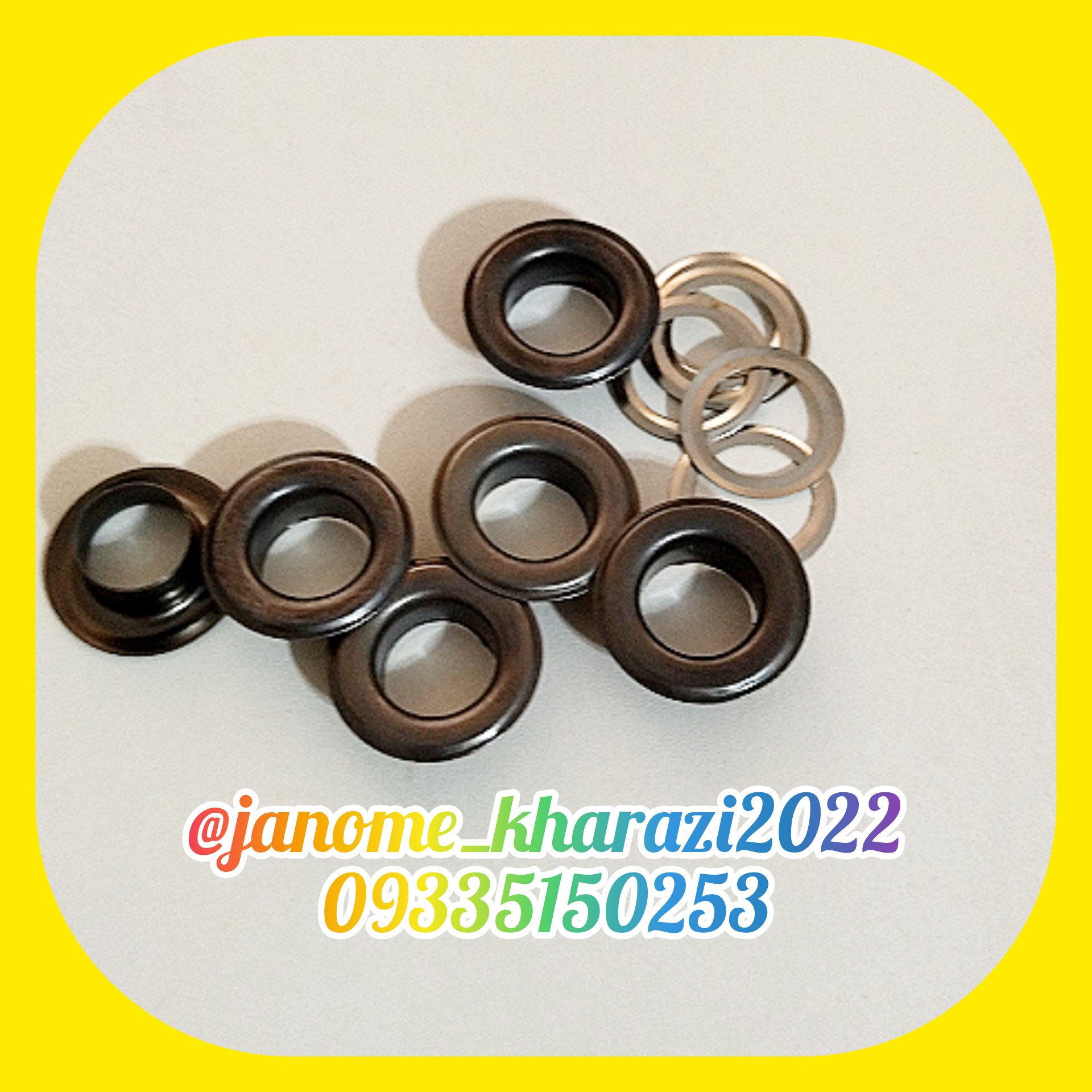 حلقه پانچ یا حلقه منگنه پرسی سایز 23 با قطر داخلی حدودا 13میلی بسته 50 عددی