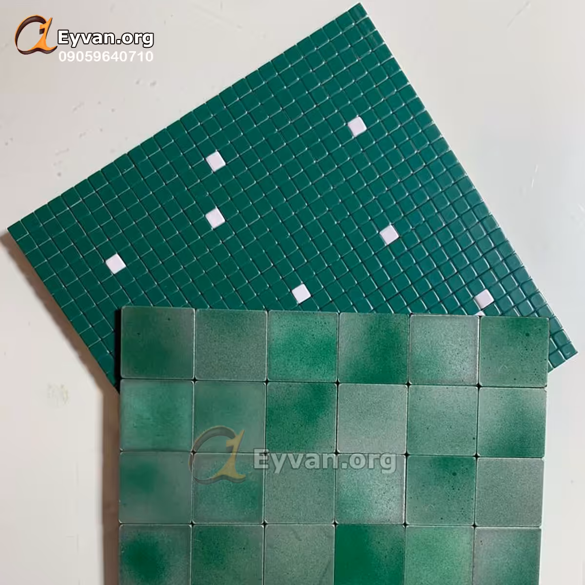 بین کابینتی طرح دار سبز چسبدار کد 20425