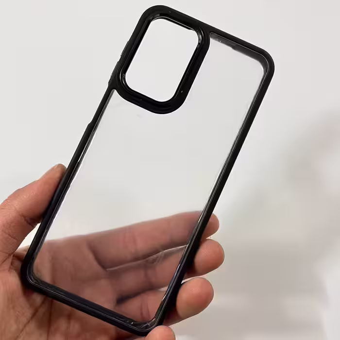 قاب گوشی سامسونگ a23 شفاف new skin دور مشکی مستحکم