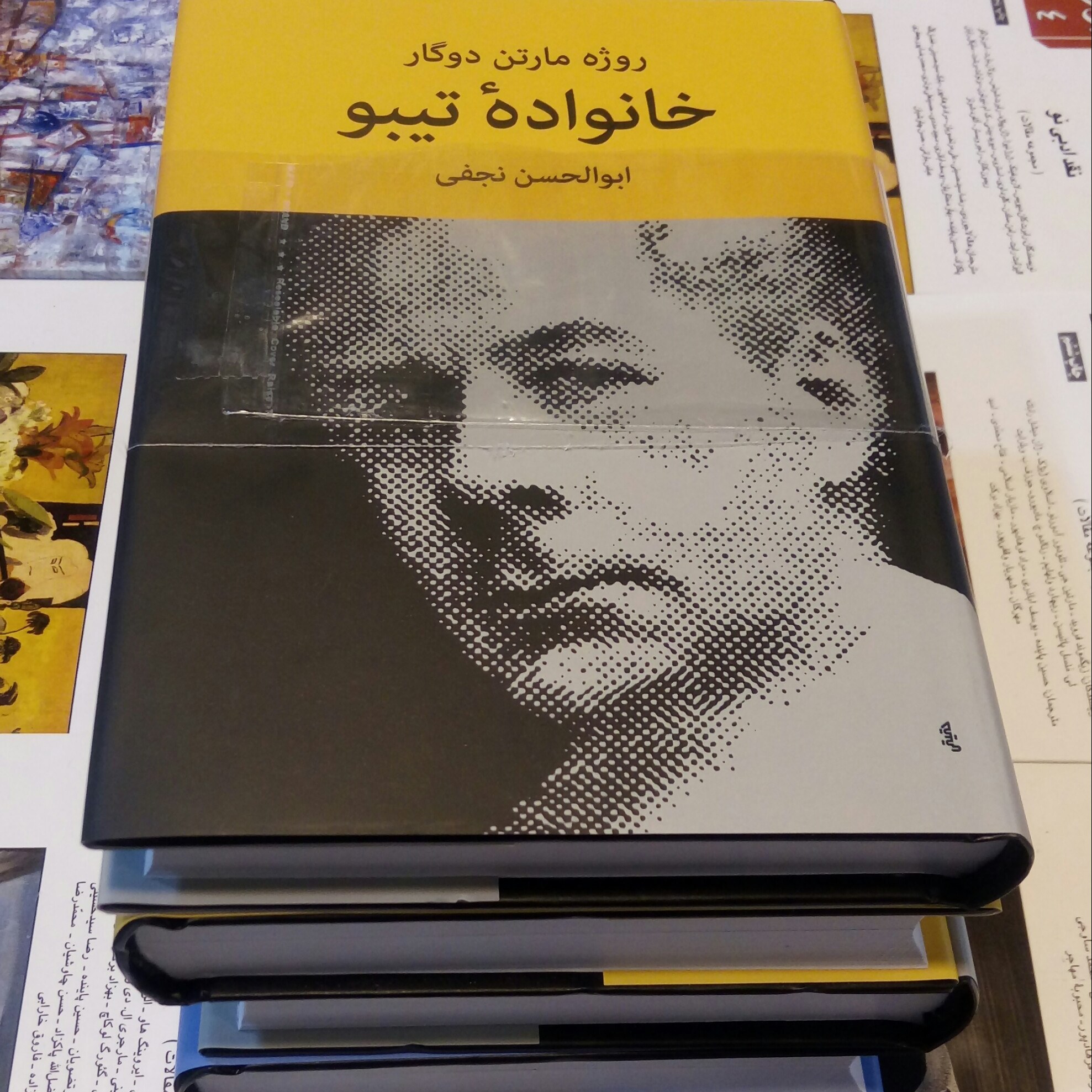 کتاب خانواده تیبو (جلدسخت، کاغذ تحریر، قطع رقعی)
