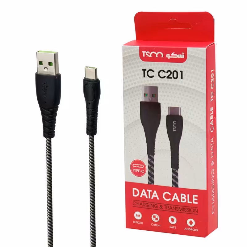کابل تایپ سی TSCO TC C201 3A یک متری
