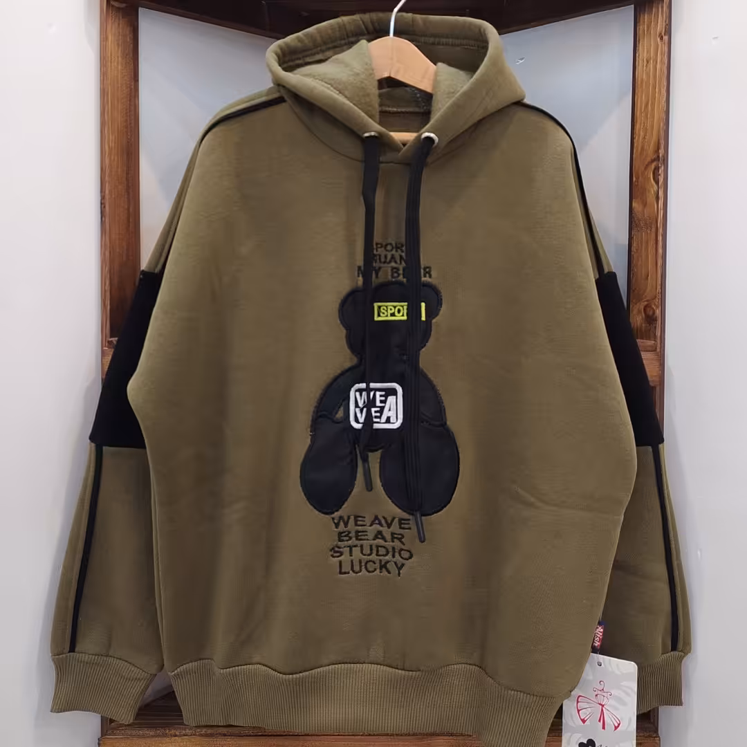 هودی طرح اسپورت دورس 3نخ ضخیم و گرم سایزبندی 6تا12 سال