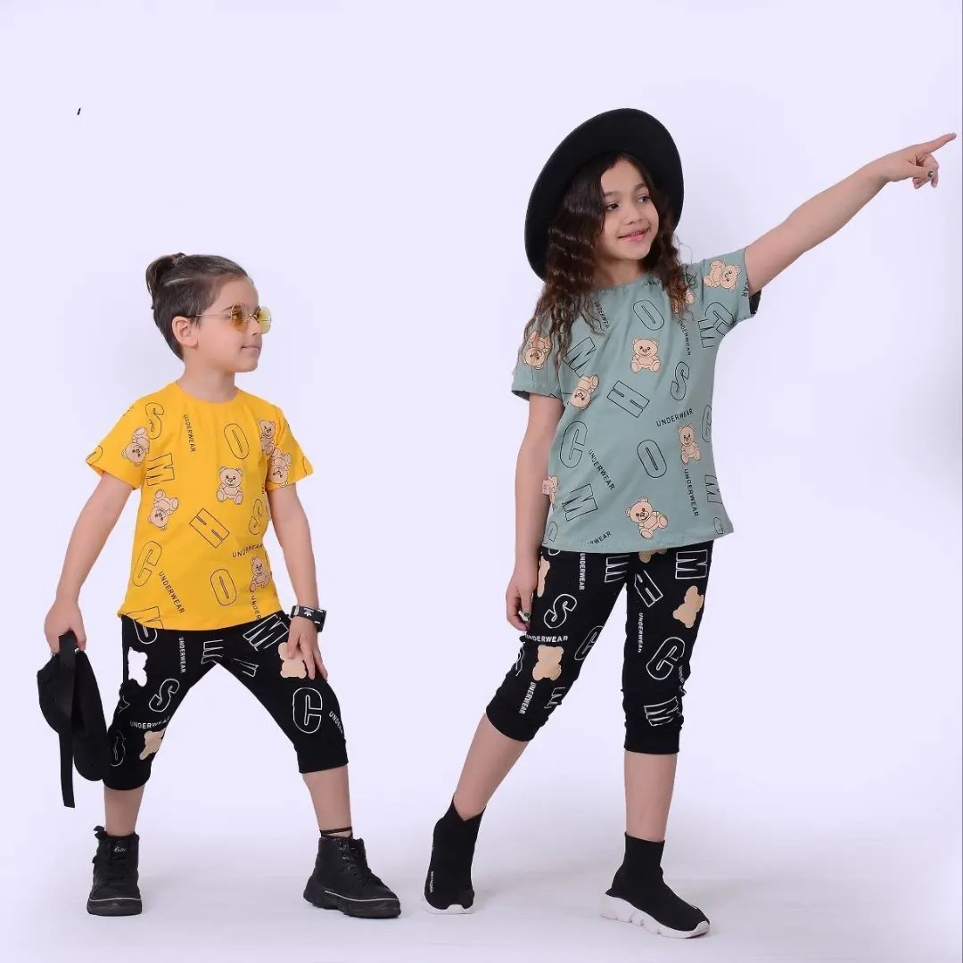 ست اسپرت تیشرت و شلوارک تدی - پوشاک بنیا