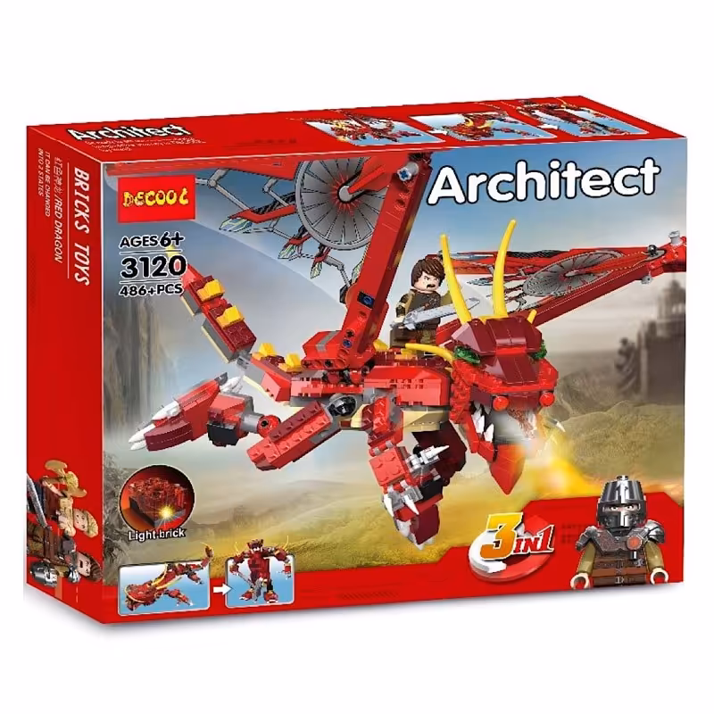 لگو اژدها 3 در 1 آرشیتکت486 قطعه  مدل 3120