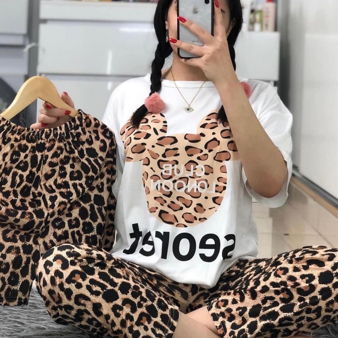تیشرت شلوار زنانه ست سه تیکه راحتی وارداتی تی شرت شلوار شورتک 