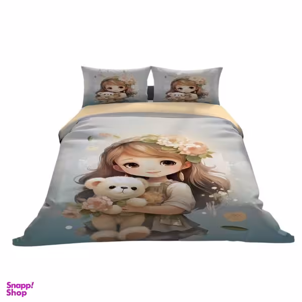 سرویس خواب مدل دختر و ماه کد R758 یکنفره 4 تکه