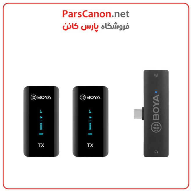 میکروفون بویا مدل BOYA BY-XM6-S6 Digital True-Wireless 2-Person Microphone System with USB Type-C for Mobile Devices