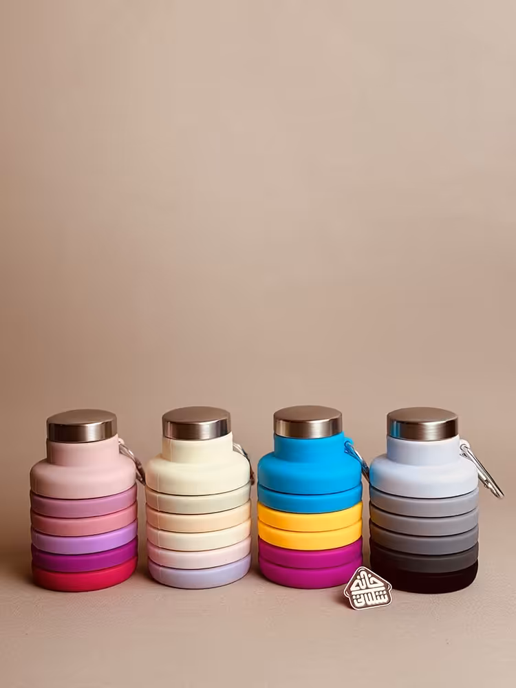 قمقمه سیلیکونی تاشو در استیل کد002076