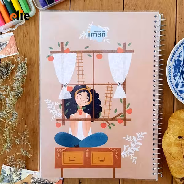 دفتر 100 برگ ایمان طرح 012