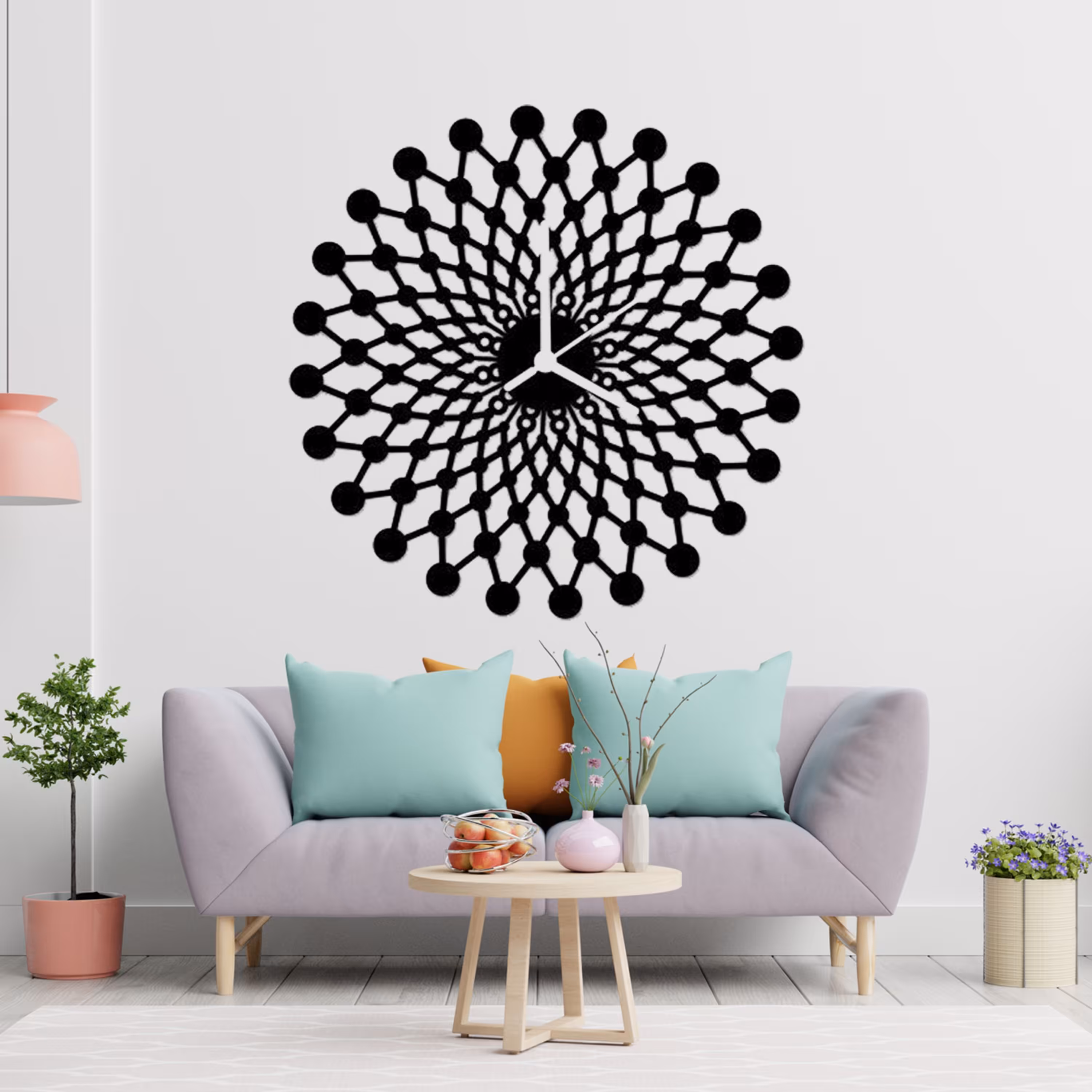 ساعت دیواری تارادکور مدل Cc15 مشکی