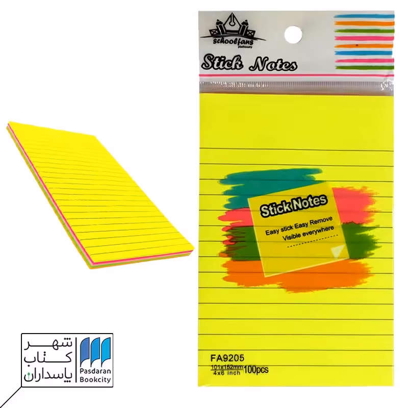 پست ایت خط دار رنگی 152*101 کد Fa9205