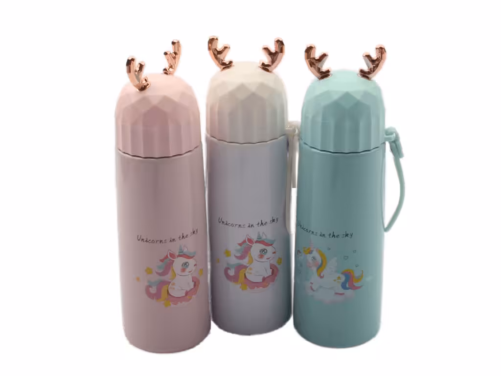 فلاسک استیل در شاخ مسی اسب تک شاخ 400 میلی لیتر