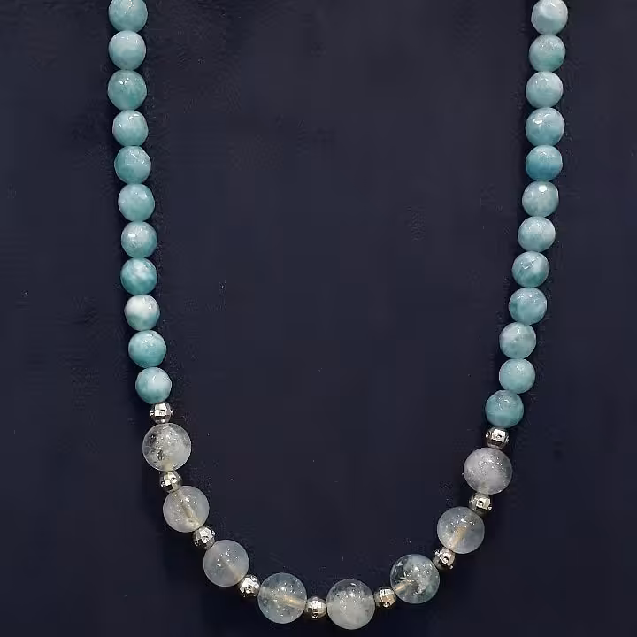 گردنبند سنگ آکوامارین اصل