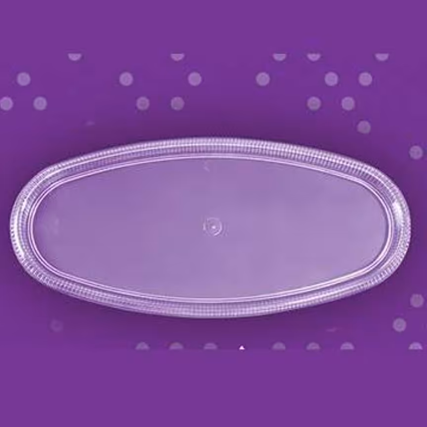 سینی بیضی 110 کریستالی سایز 15در36 سانت